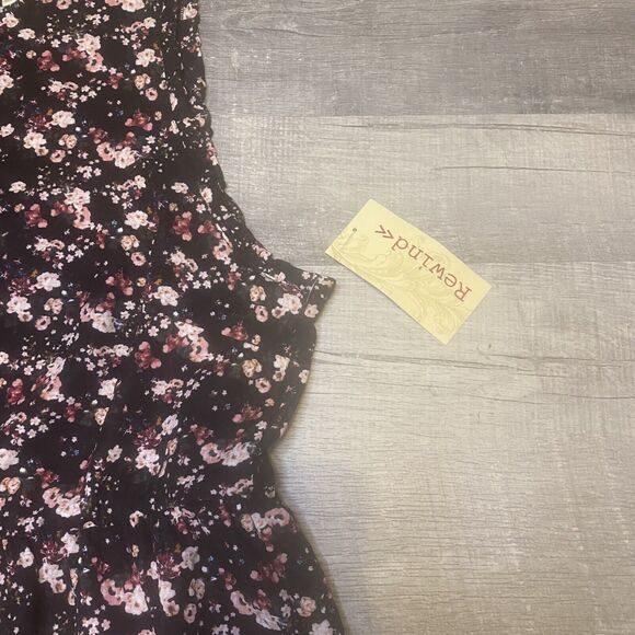 NWT Rewind Black Floral Sleeveless Dress - Picture 10 of 11